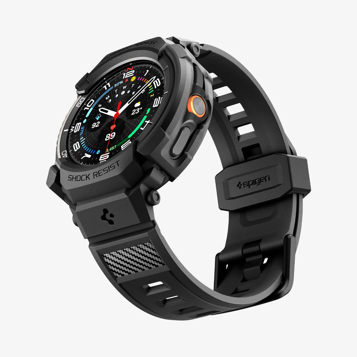 ACS10013 - Galaxy Watch 8 Rugged Armor Pro showing the front, side and bottom