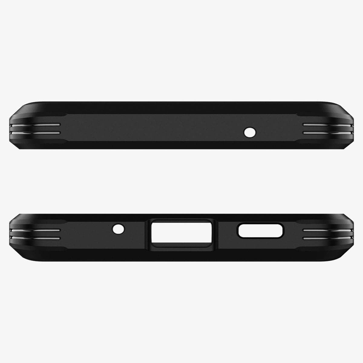 ACS02279 - Galaxy S20 FE Tough Armor Case in black showing the top and bottom