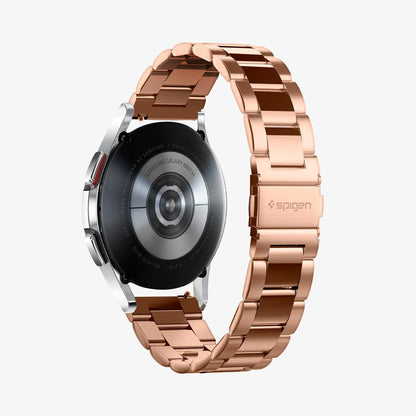 600WB24982 - Galaxy Watch Band (20mm) Modern Fit in rose gold showing the back and inside of band