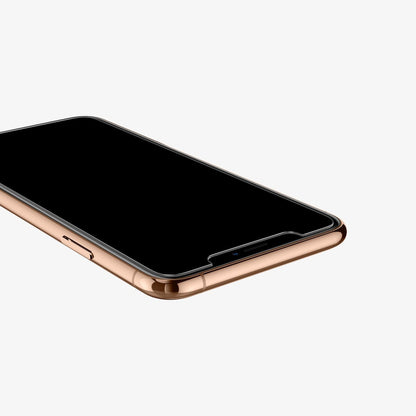 065GL25359 - iPhone XS Max Screen Protector GLAS.tR EZ Fit showing the front and side