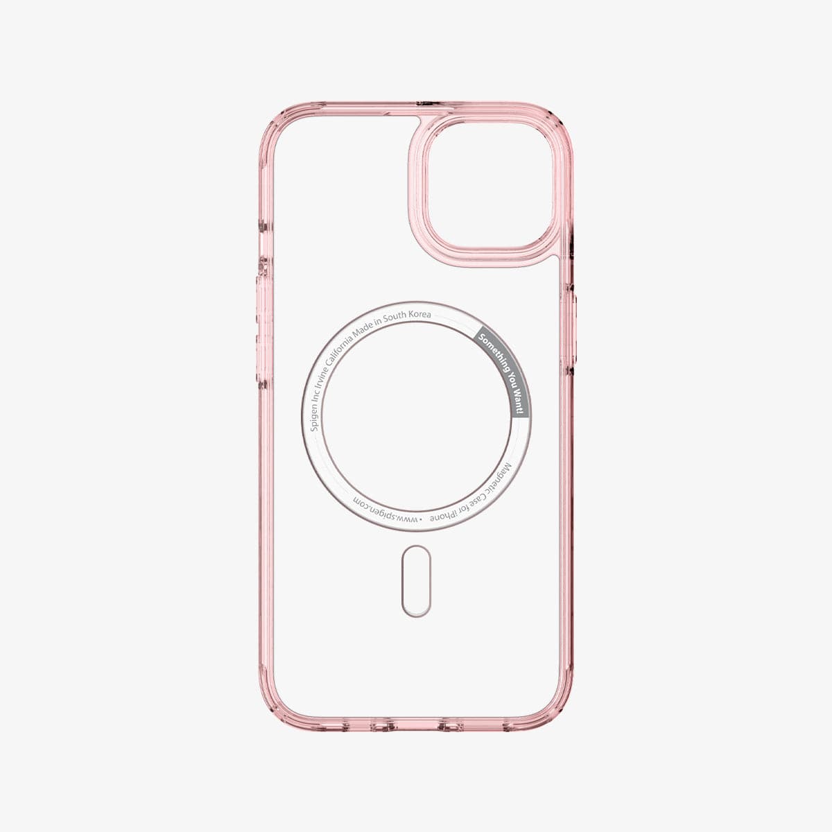 ACS03530 - iPhone 13 Case Ultra Hybrid Mag Safe Compatible in rose crystal showing the inside of case