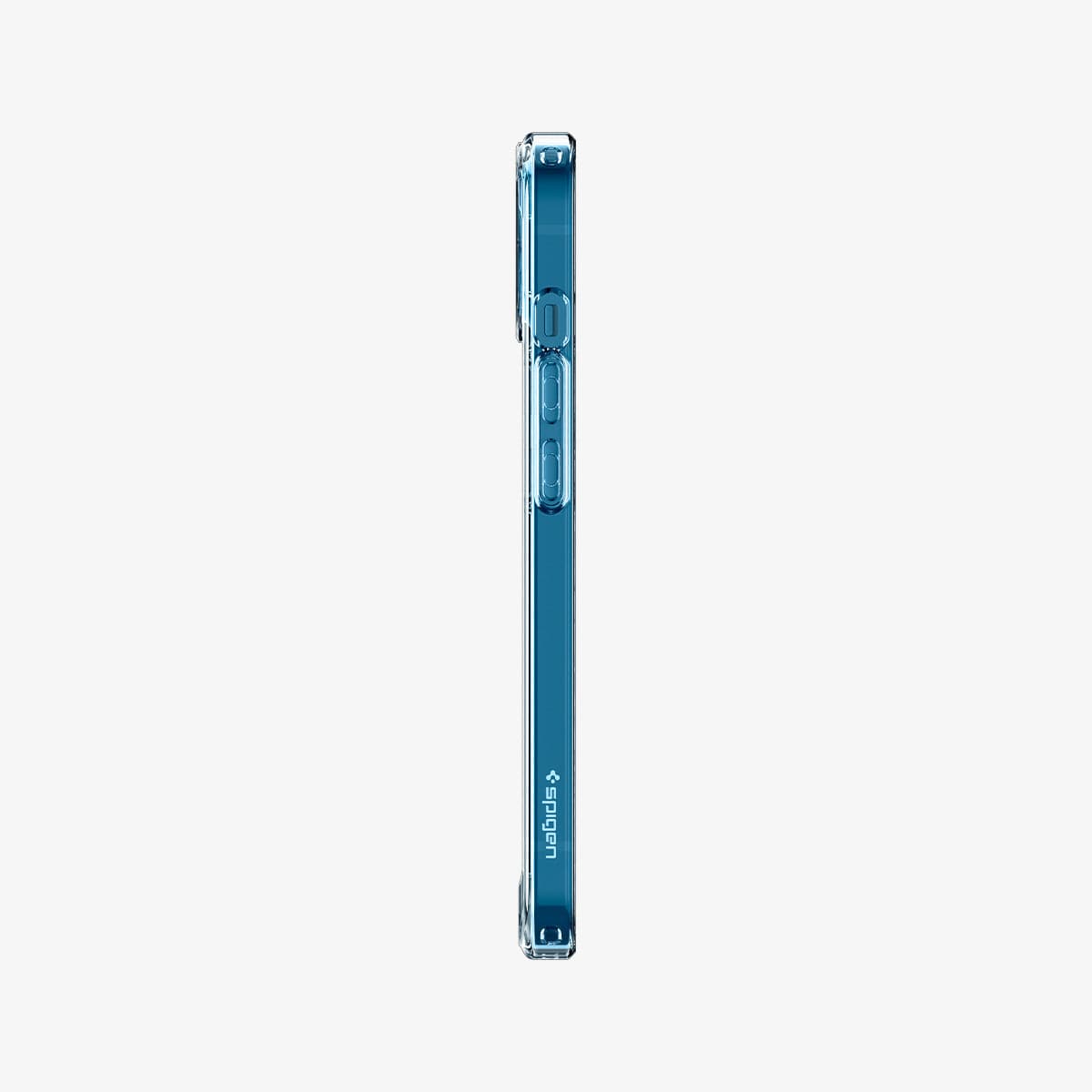 ACS03317 - iPhone 13 Mini Case Ultra Hybrid in crystal clear showing the side with volume controls