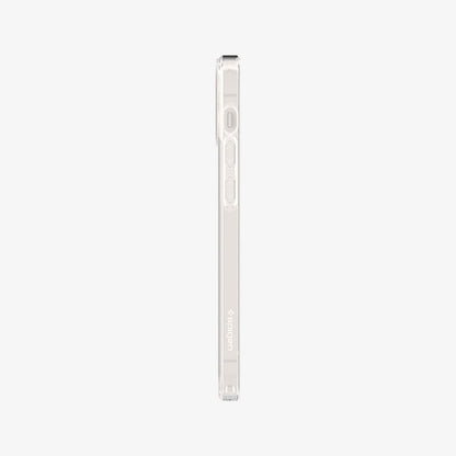 ACS03322 - iPhone 13 Mini Case Ultra Hybrid Mag Safe Compatible in white showing the side with volume controls