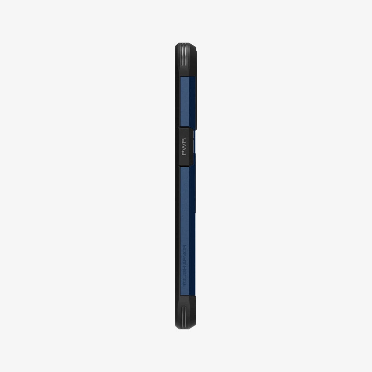 ACS03279 - iPhone 13 Pro Case Tough Armor in navy blue showing the side