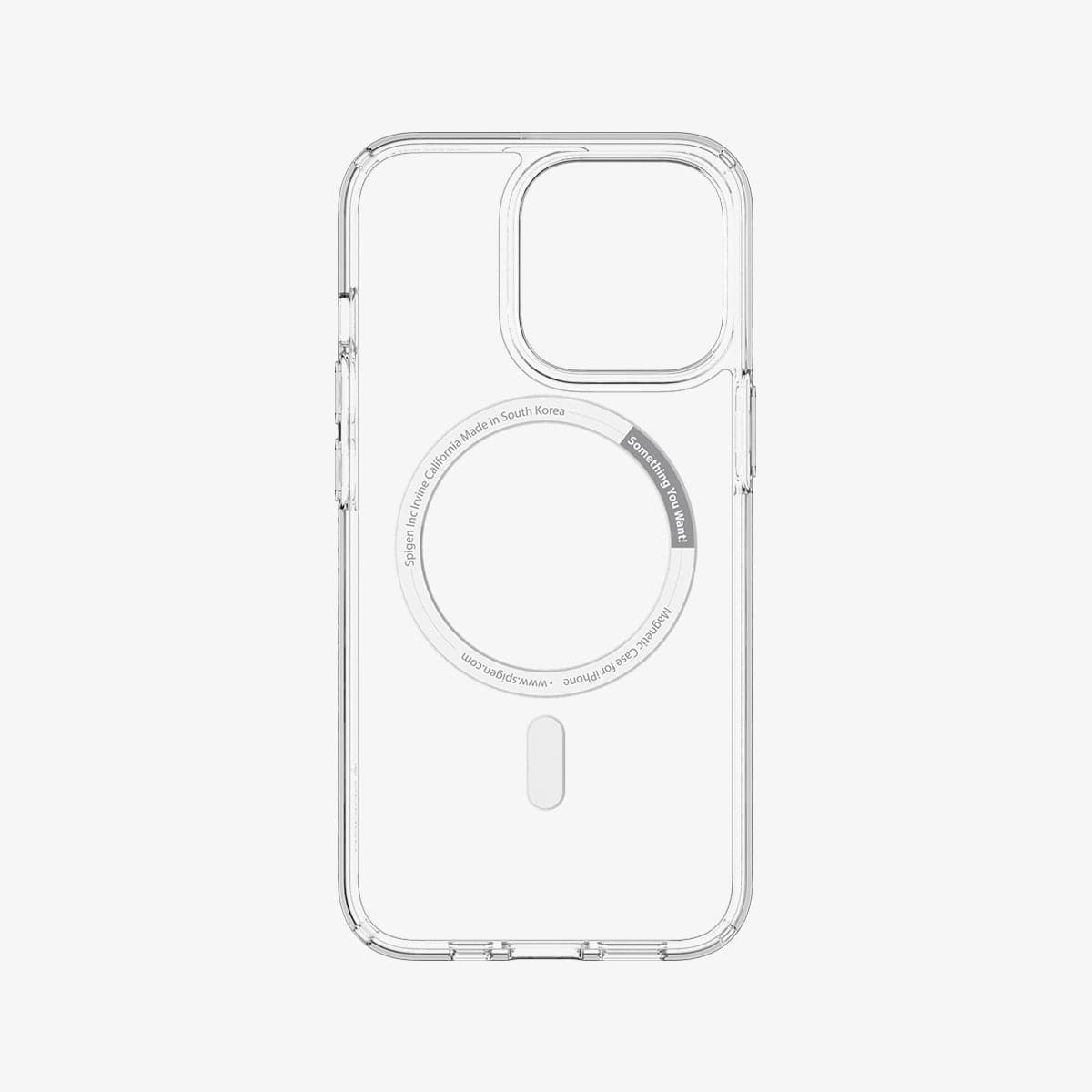 ACS03267 - iPhone 13 Pro Case Ultra Hybrid Mag Safe Compatible in white showing the inside of case