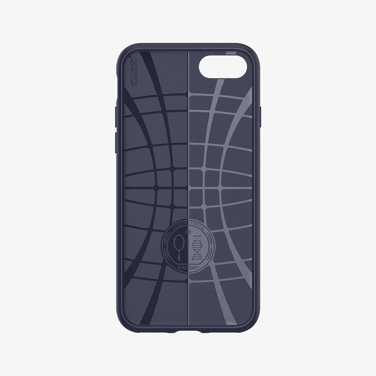 042CS21189 - iPhone 7 Case Liquid Air in midnight blue showing the inside of case