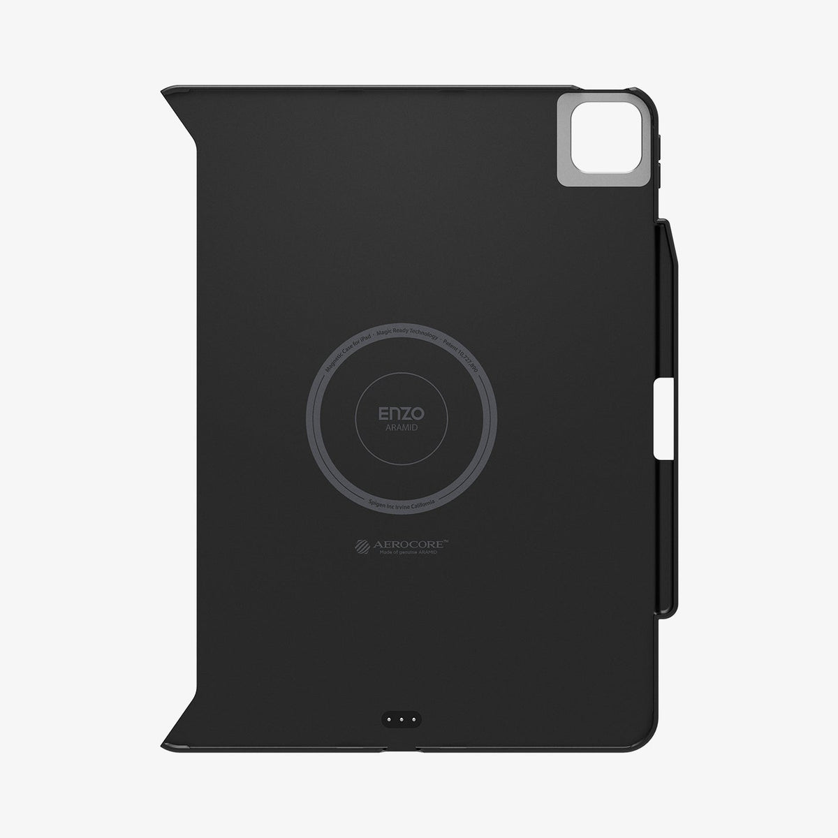 ACS07757 - iPad Air 11-inch (2024) Case Enzo Aramid in Black showing the half of the inner case