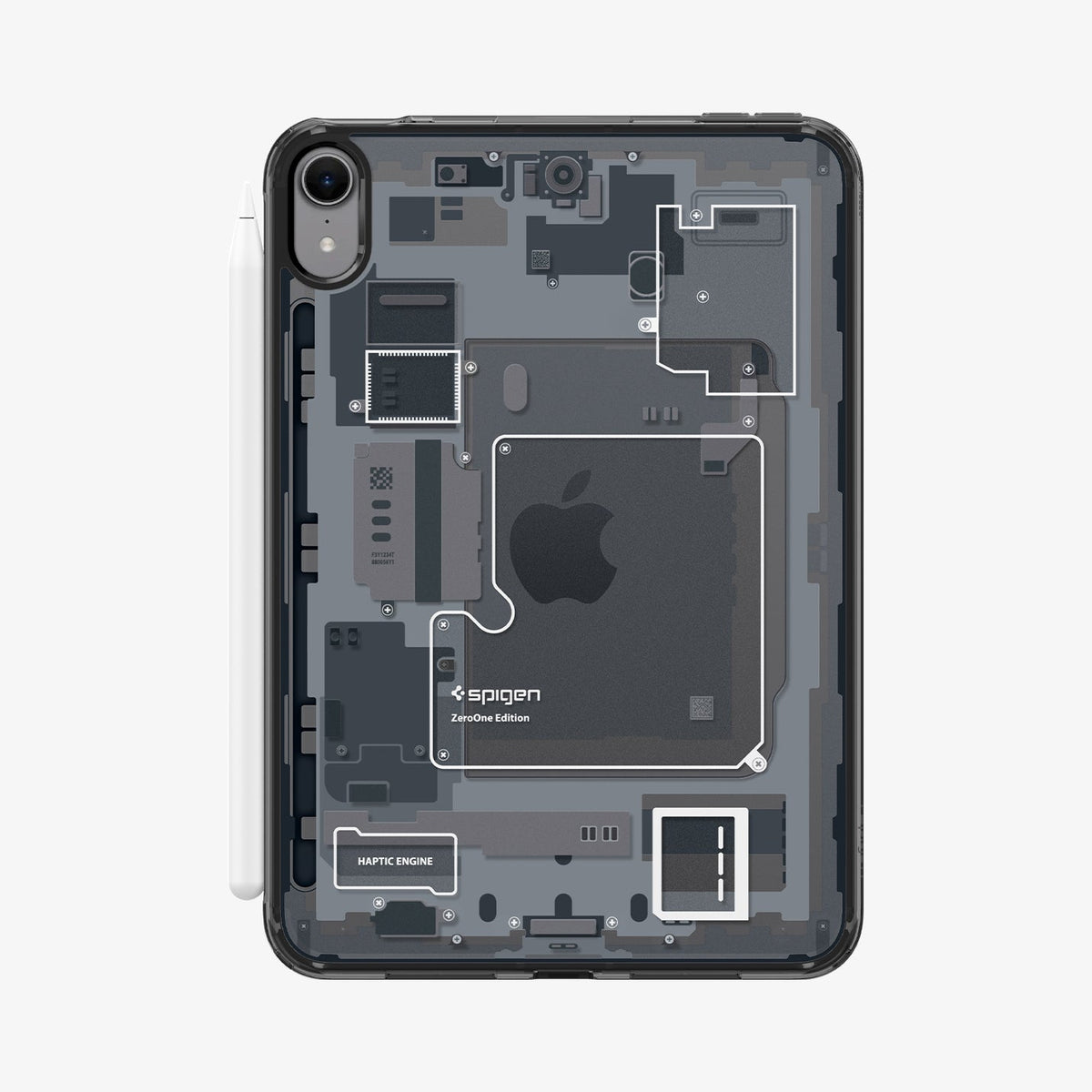 ACS09162 - iPad Mini 7 Case Ultra Hybrid Zero One showing the back