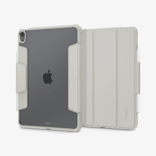 ACS06074 - iPad Air 10.9" Case Air Skin Pro in gray showing the back, front and partial sides