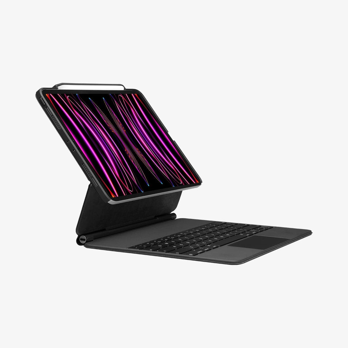 ACS05467 - iPad Pro 11" Case Thin Fit Pro in black showing the front and side with device attached to keypad
