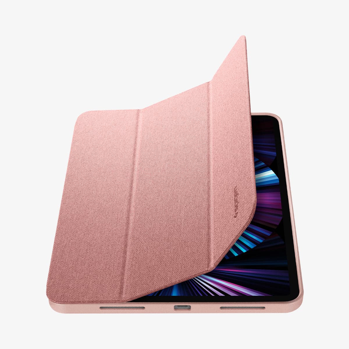ACS01055 - iPad Pro 11" Case Urban Fit in rose gold showing the front with cover flap slightly open