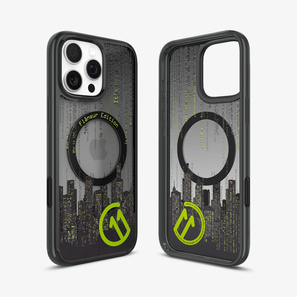ACS09377 - iPhone 16 Pro Max Case c11 Series Flâneur Edition (MagFit) showing the back, inner and sides
