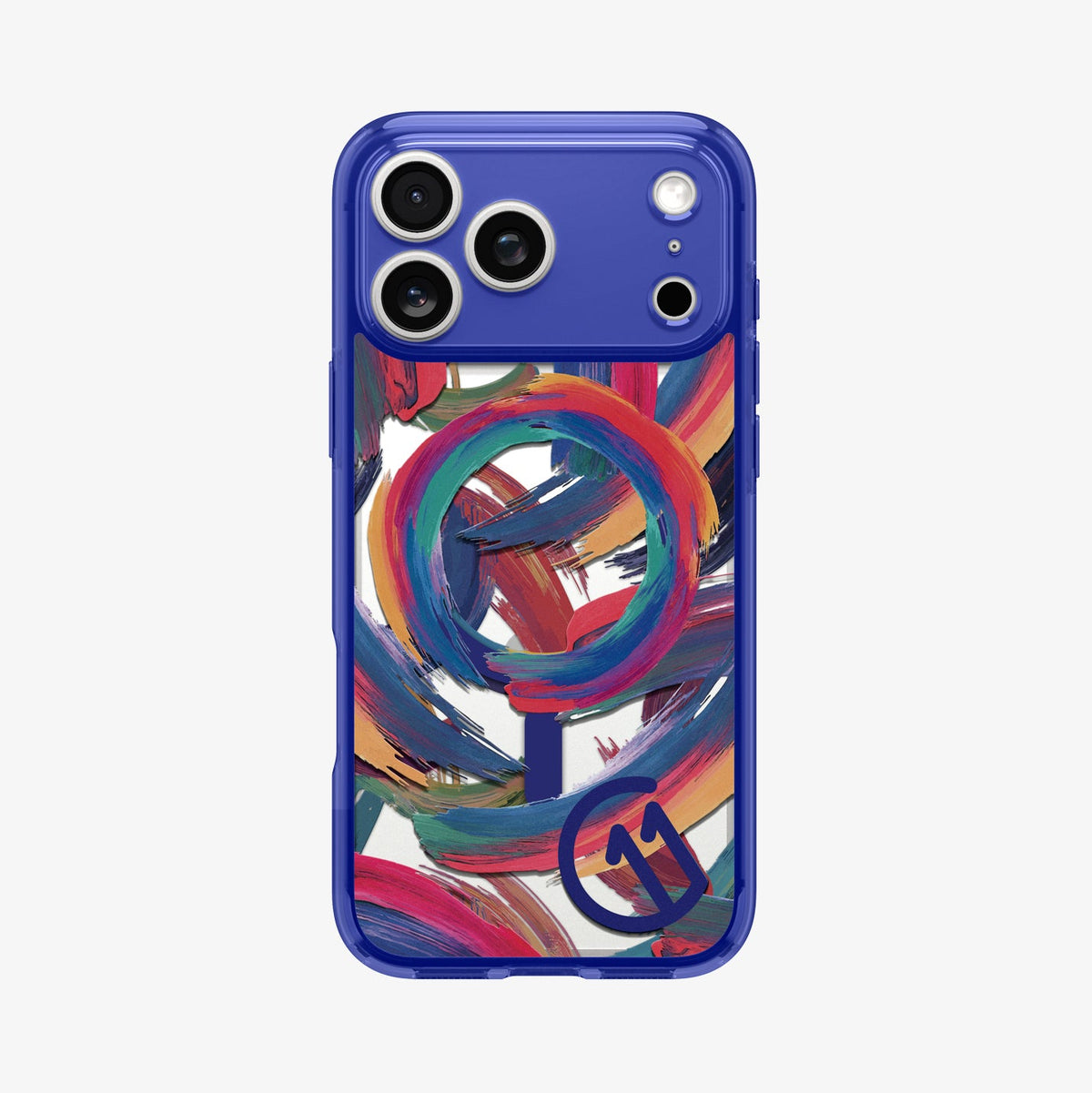 ACS11392 - iPhone 17 Series C11 Palette case showing full back view with abstract brush artwork