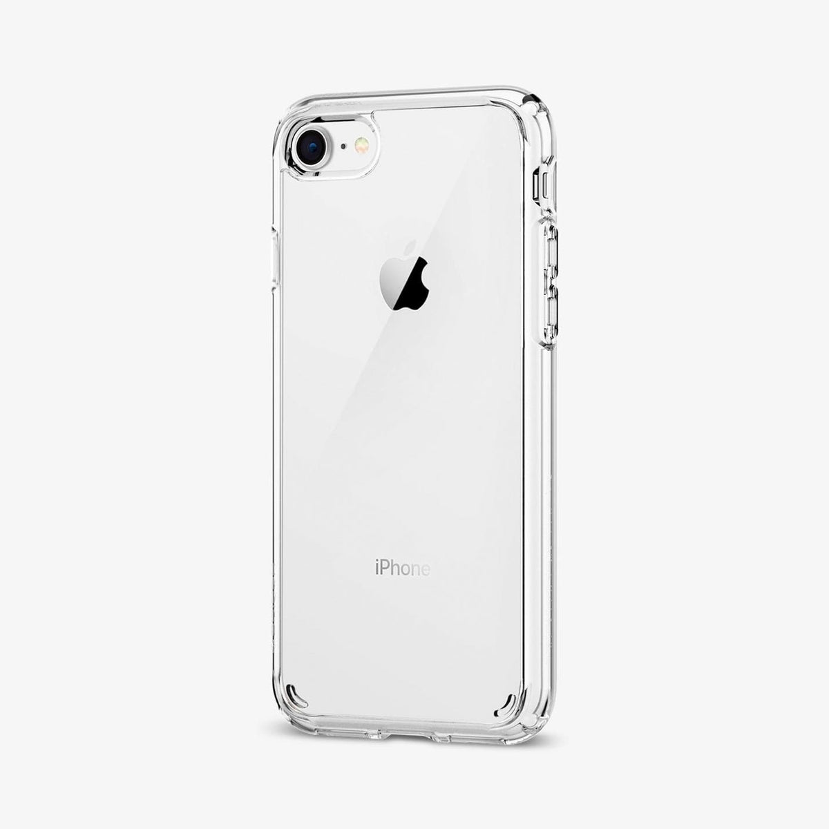 042CS20927 - iPhone 8 Series Ultra Hybrid Case in Crystal Clear showing the back, partial side