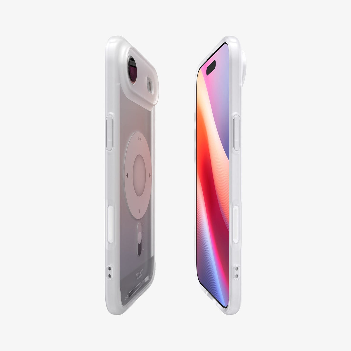 ACS10060 - iPhone 17 Air Ultra Hybrid Classic (MagFit) in Classic Silver showing the partial front, partial back and sides