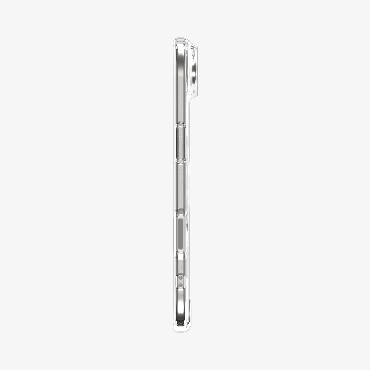 ACS10057 - iPhone 17 Air Ultra Hybrid Zero One (MagFit) in Zero One Natural Titanium showing the side