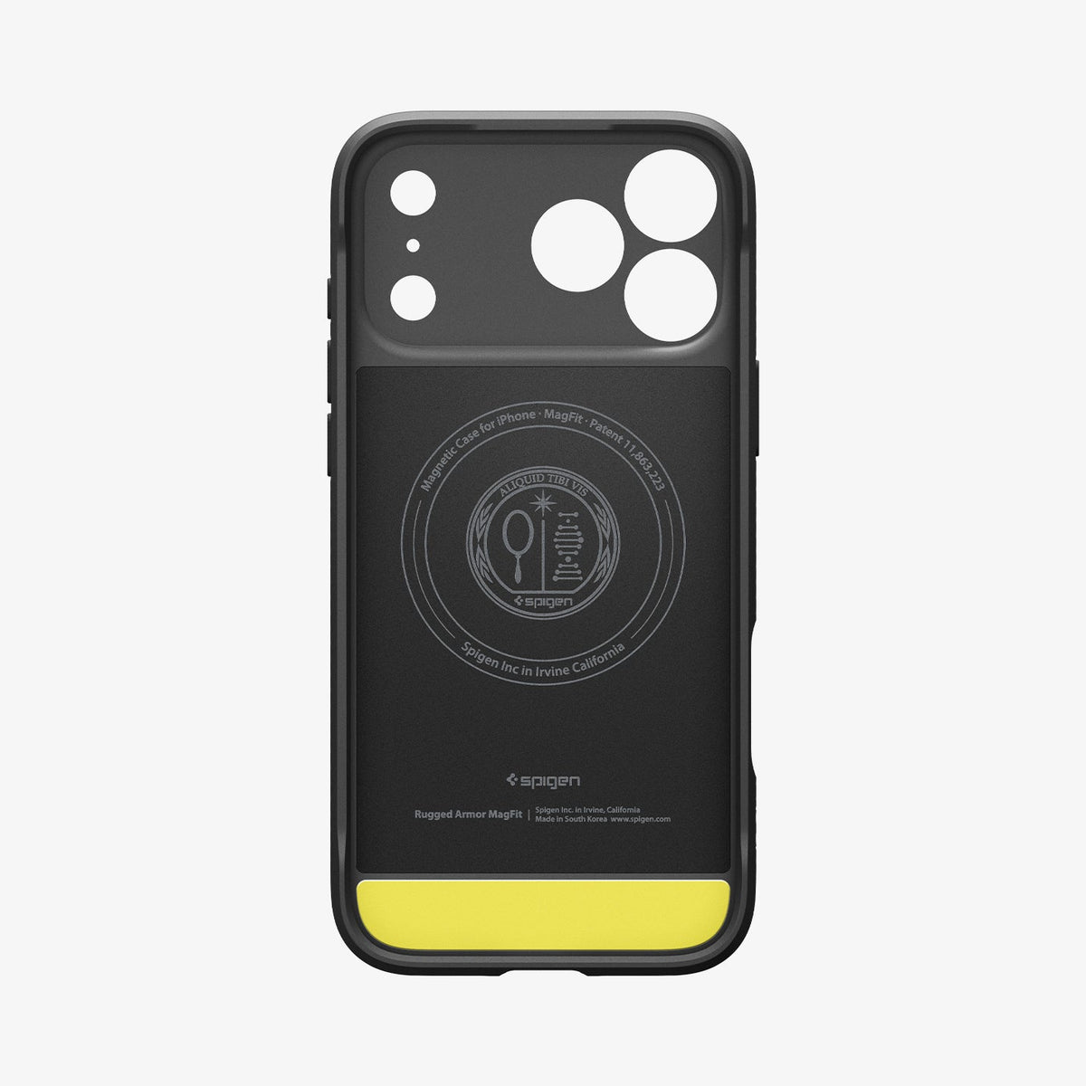 ACS09940 - iPhone 18 Pro / iPhone 17 Pro Rugged Armor (MagFit) in Matte Black showing inside