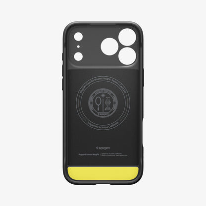 ACS09940 - iPhone 18 Pro / iPhone 17 Pro Rugged Armor (MagFit) in Matte Black showing inside