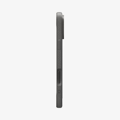 ACS09887 - iPhone 18 Pro Max / iPhone 17 Pro Max Rugged Armor (MagFit) in Gray showing the side with volume buttons
