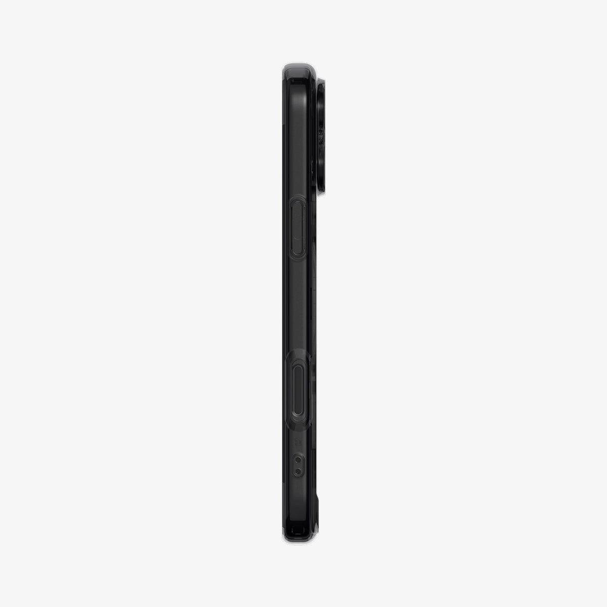 ACS10073 - iPhone 18 Pro / iPhone 17 Pro Ultra Hybrid Zero One (MagFit) Black showing the slim side profile with covered buttons and precise cutouts