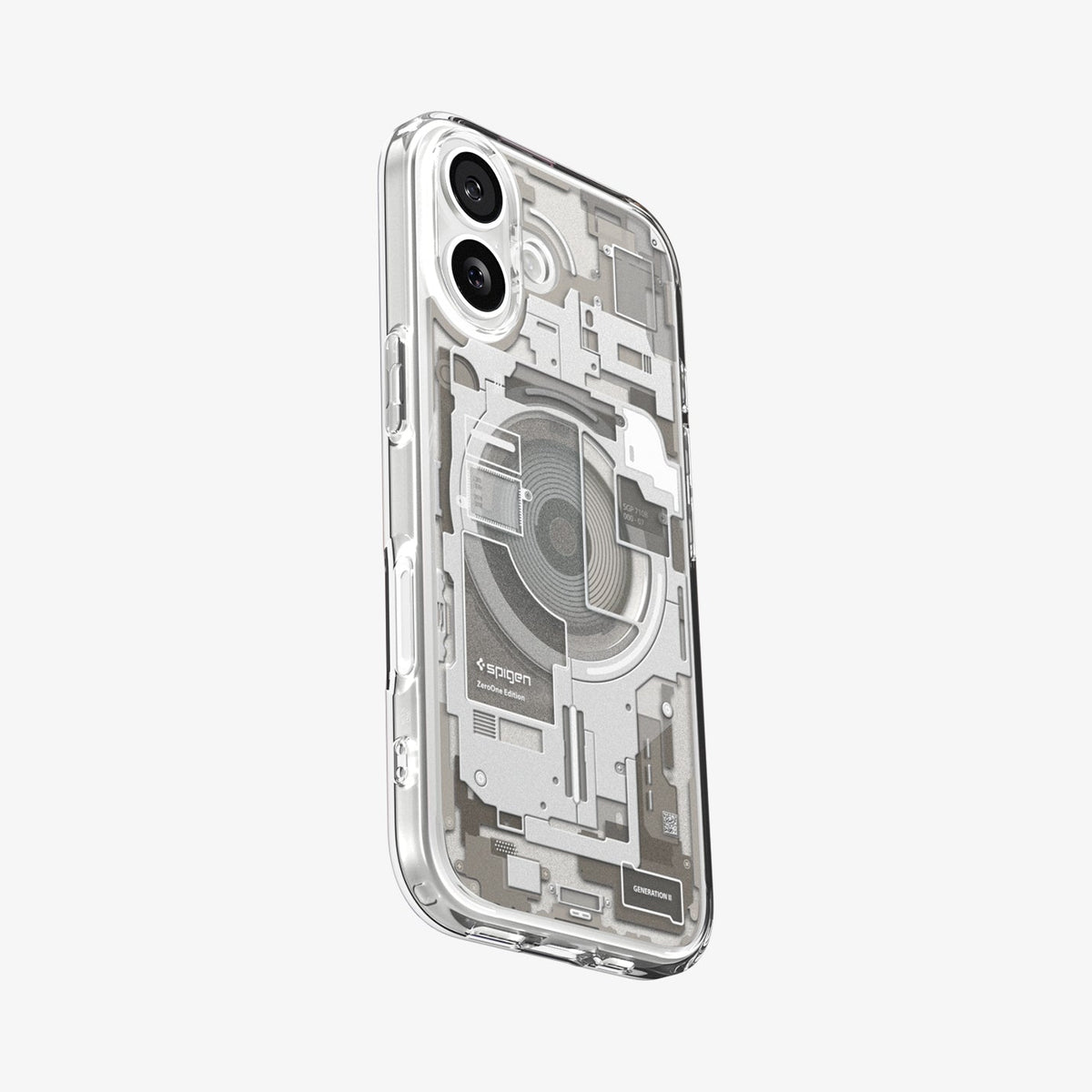ACS10088 - iPhone 17 Ultra Hybrid Zero One (MagFit) in Zero One Natural Titanium showing the side, back and top