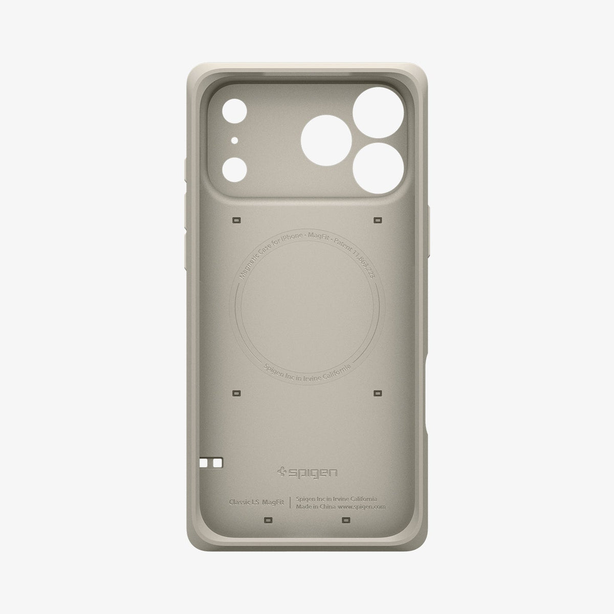 ACS10479 - iPhone 17 Pro Classic LS MagFit case showing interior view with built in MagSafe ring and reinforced structure