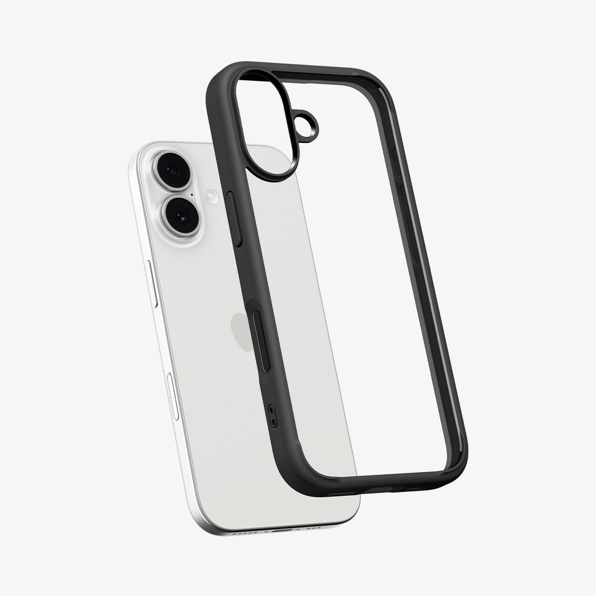 ACS10081 - iPhone 17 Ultra Hybrid in Matte Black showing back of the device with case