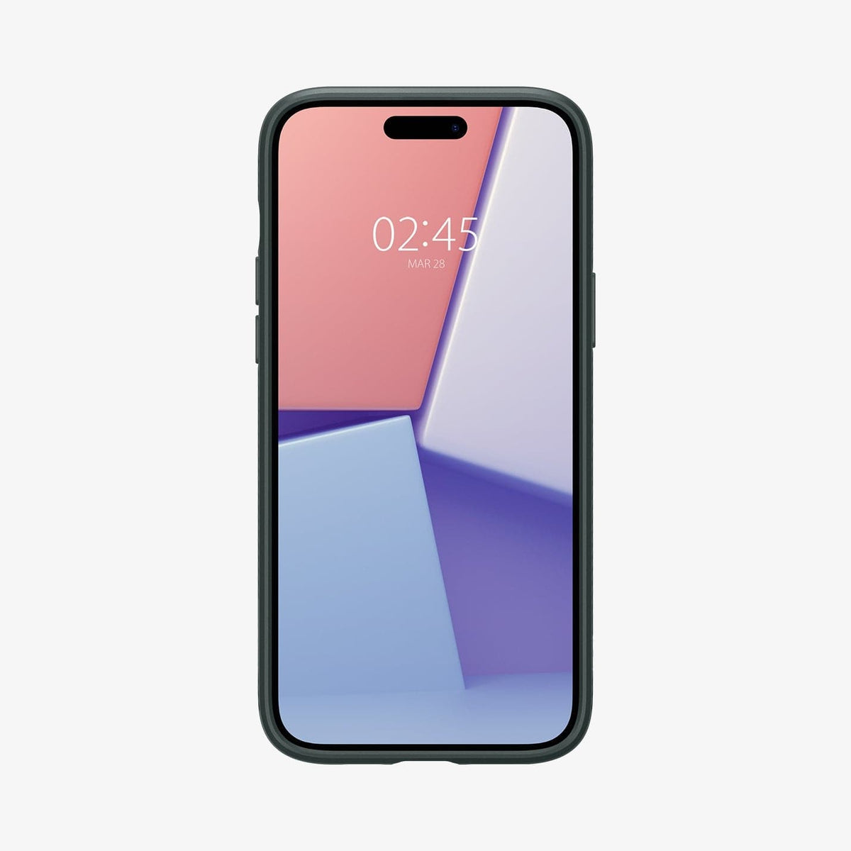 ACS06652 - iPhone 15 Plus Case Liquid Air in abyss green showing the front