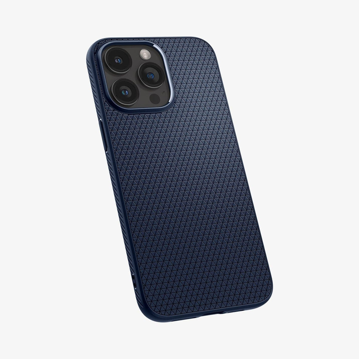 ACS06563 - iPhone 15 Pro Max Case Liquid Air in navy blue showing the back and partial side