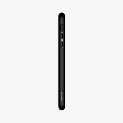 064CS24872 - iPhone XR Case Liquid Air in Black showing the side with side buttons