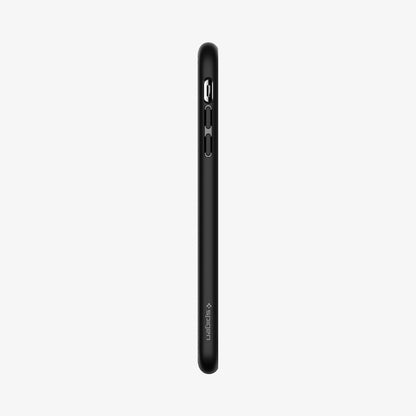 065CS25126 - iPhone XS Max Case Liquid Air in Matte Black showing the side with side buttons