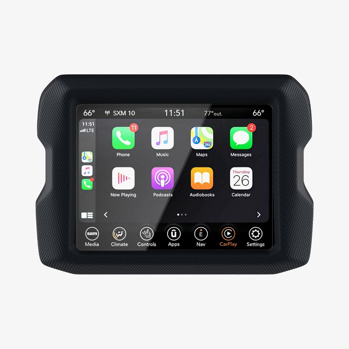 AGL04059 - Jeep Wrangler Screen Protector GLAS.tR SLIM Anti-Glare showing the front