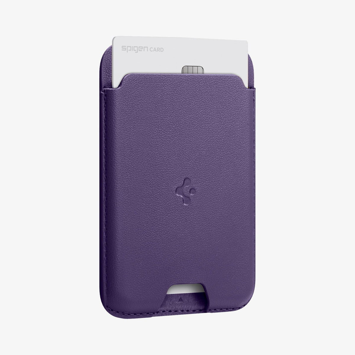 AFA06267 - MagSafe Card Holder Valentinus (MagFit) in purple showing the front and side with card in slot