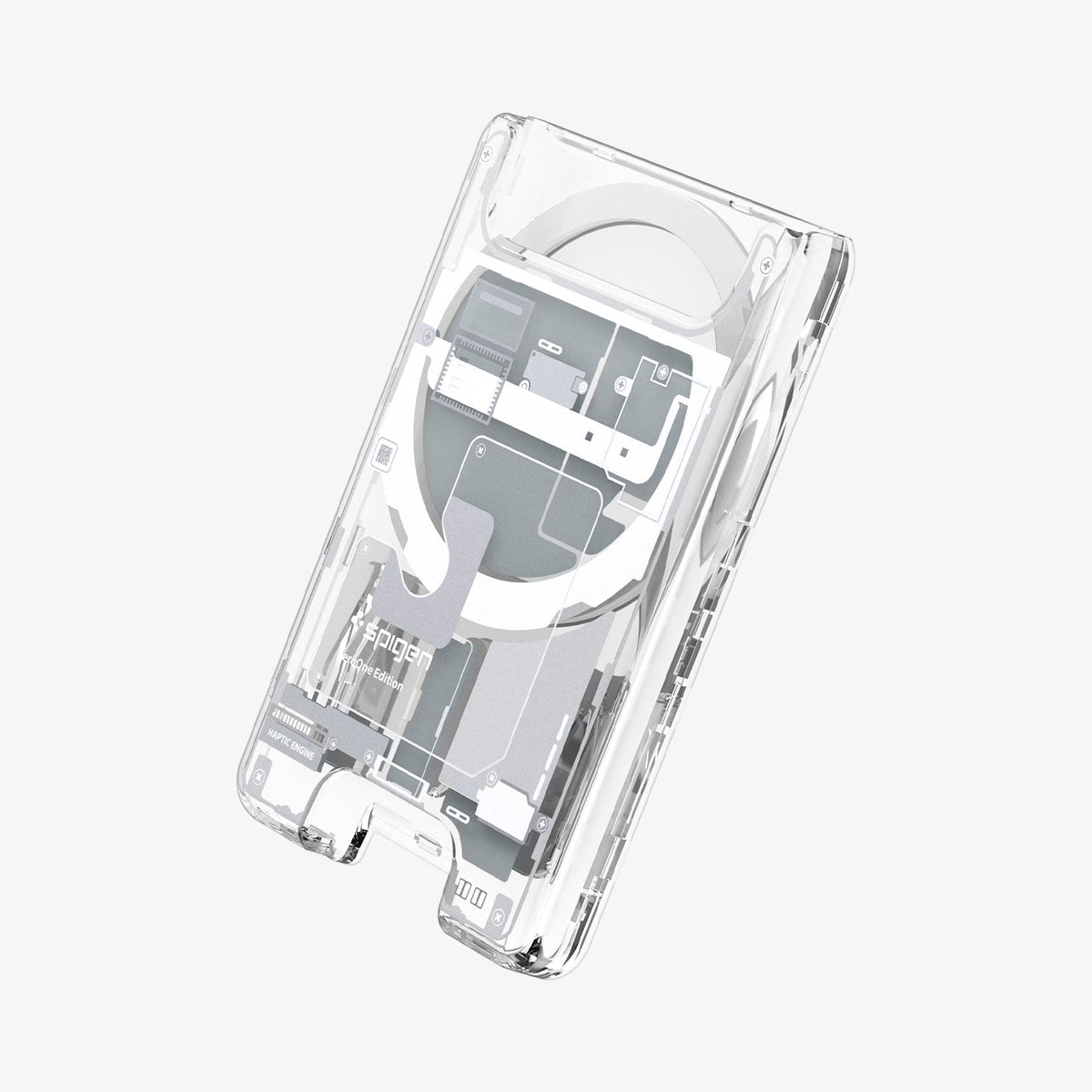 AFA07401 - Ultra Hybrid Zero One MagFit Wallet (MagFit) in Zero One White showing the front, partial side and inner