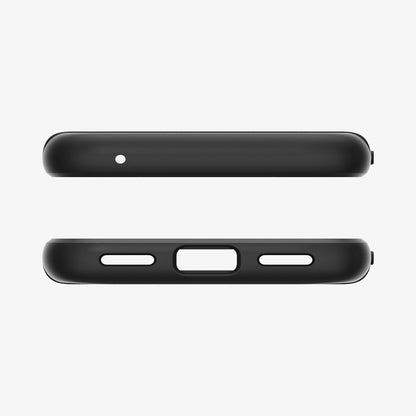 ACS07262 - Pixel 8a Case Ultra Hybrid in Matte Black showing the top and bottom