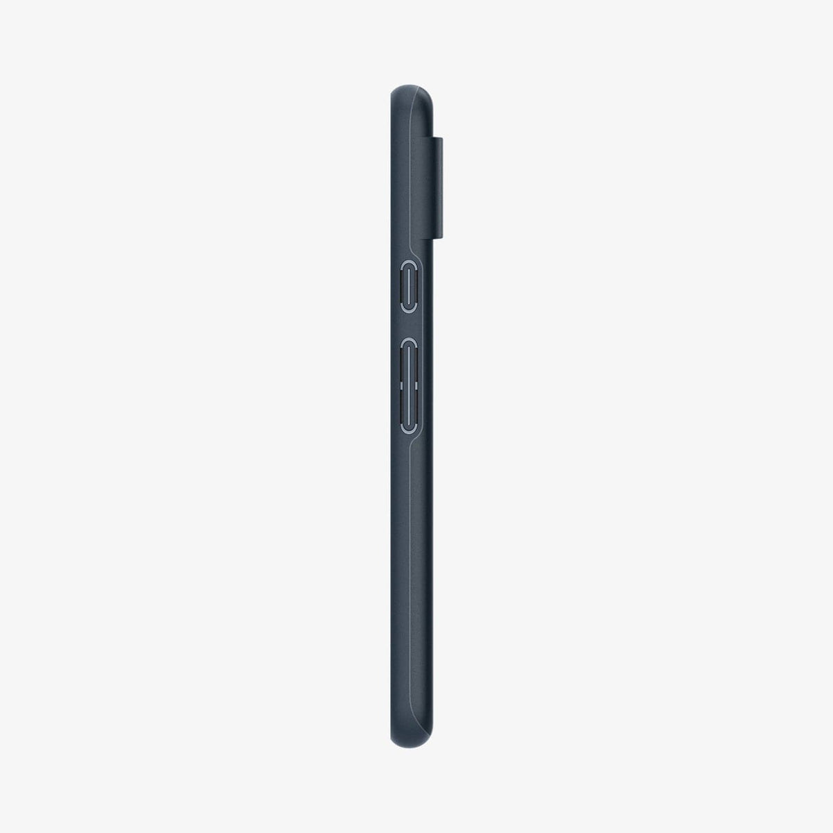 ACS06289 - Pixel 8 Case Thin Fit in metal slate showing the side with volume controls