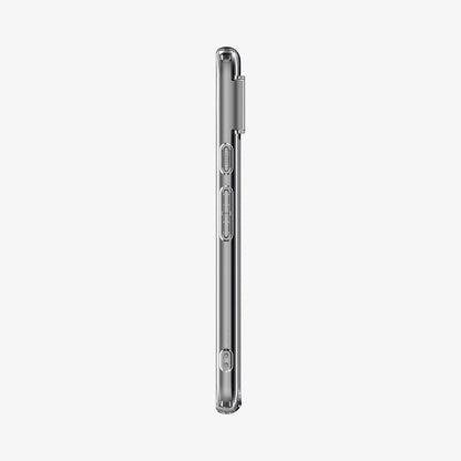 ACS06278 - Pixel 8 Case Ultra Hybrid in crystal clear showing the side with volume controls