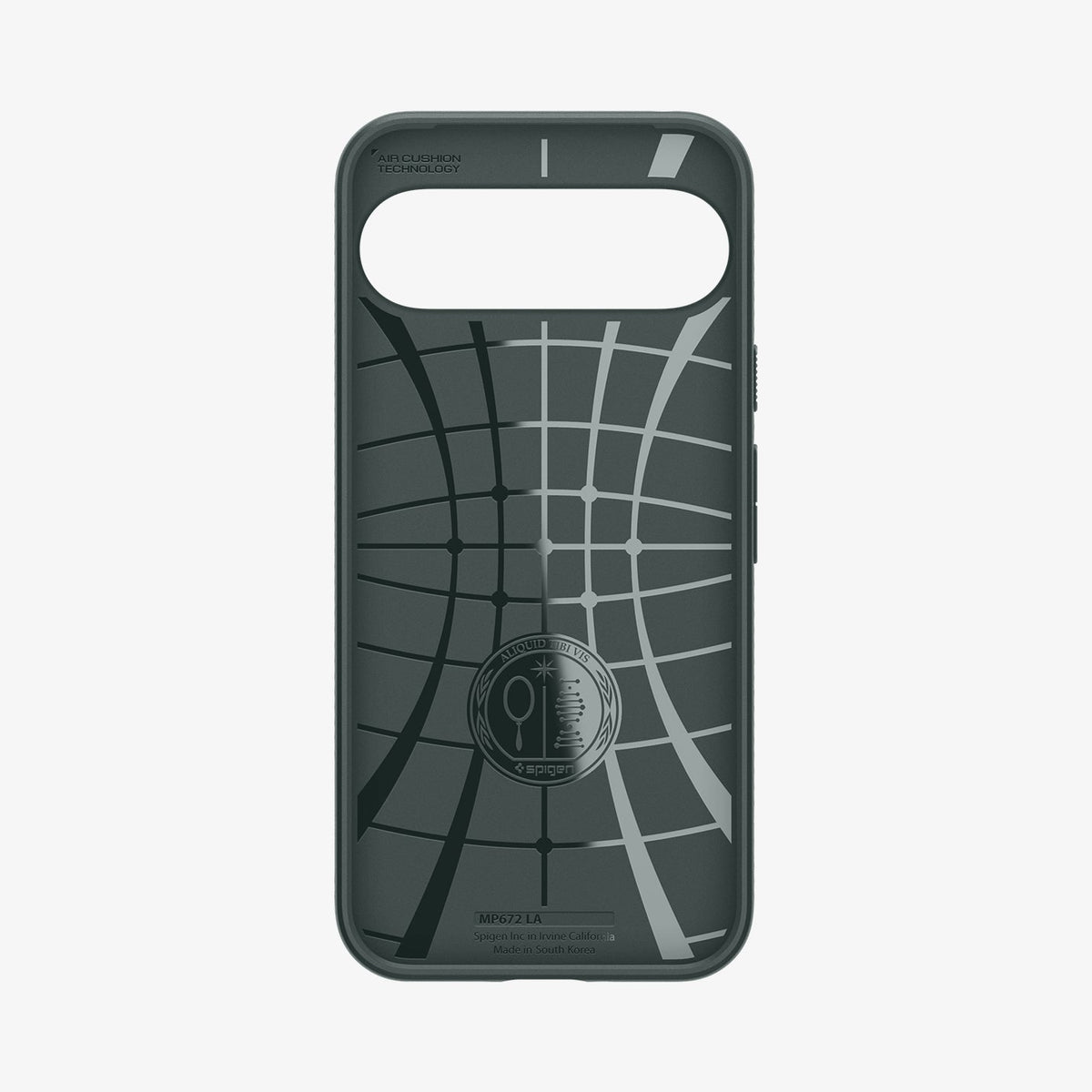 ACS07683 - Pixel 9 Pro Case Liquid Air in Abyss Green showing the inner case
