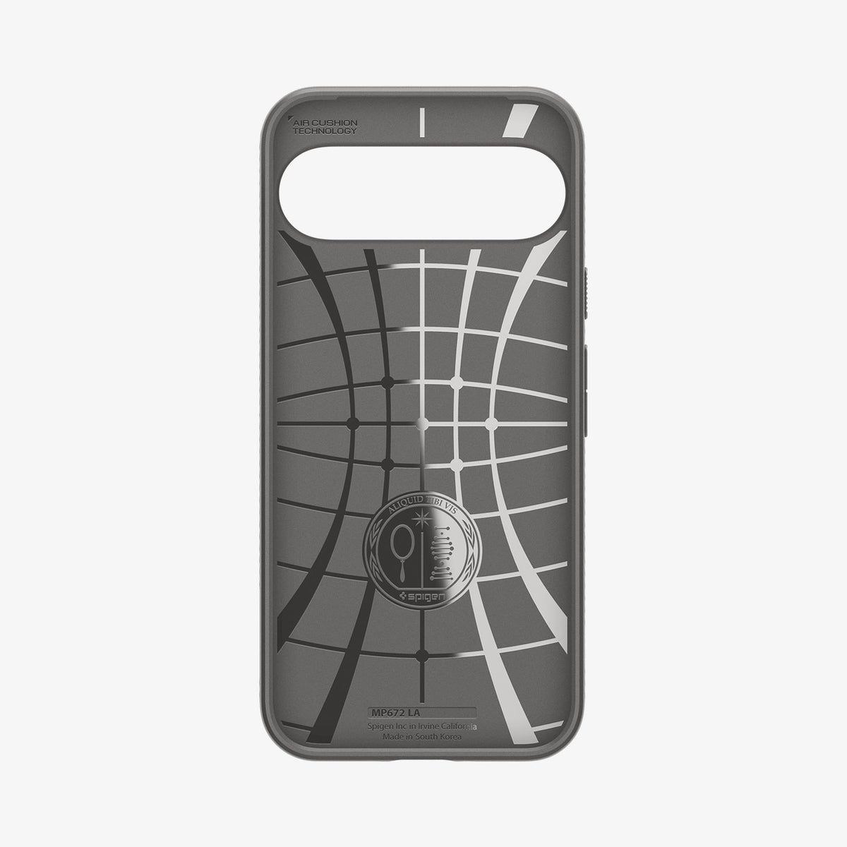 ACS07684 - Pixel 9 Pro Case Liquid Air in Marble Gray showing the inner case