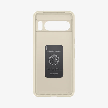 ACS06328 - Pixel 8 Pro Case Thin Fit in mute beige showing the inside of case