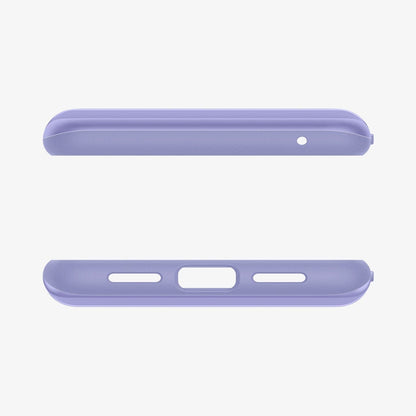 ACS06329 - Pixel 8 Pro Case Thin Fit in awesome violet showing the top and bottom with precise cutouts