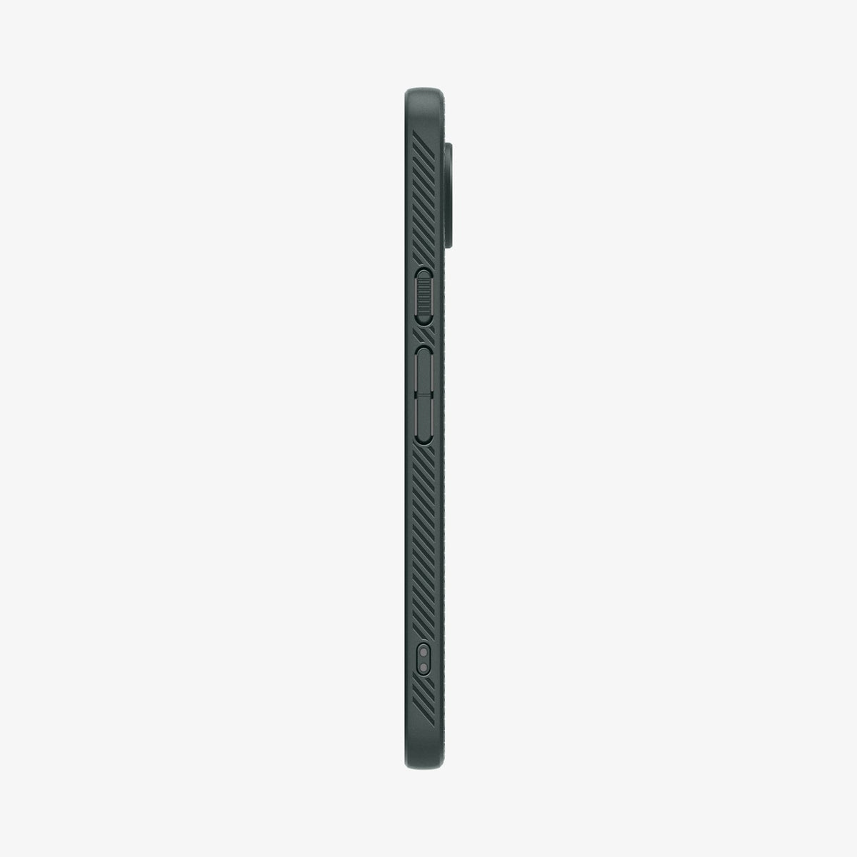 ACS07717 - Pixel 9 Pro XL Case Liquid Air in Abyss Green showing the side with volume buttons