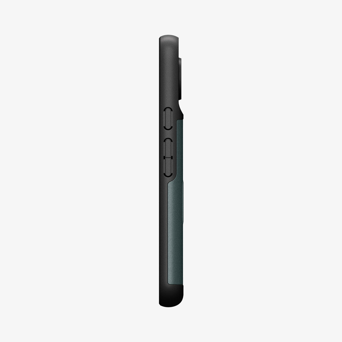 ACS07730 - Pixel 9 Pro XL Case Slim Armor CS in Abyss Green showing the side with volume buttons