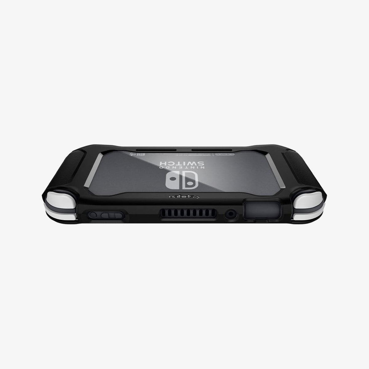 ACS00212 - Nintendo Switch Lite Case Rugged Armor in matte black showing the back and top