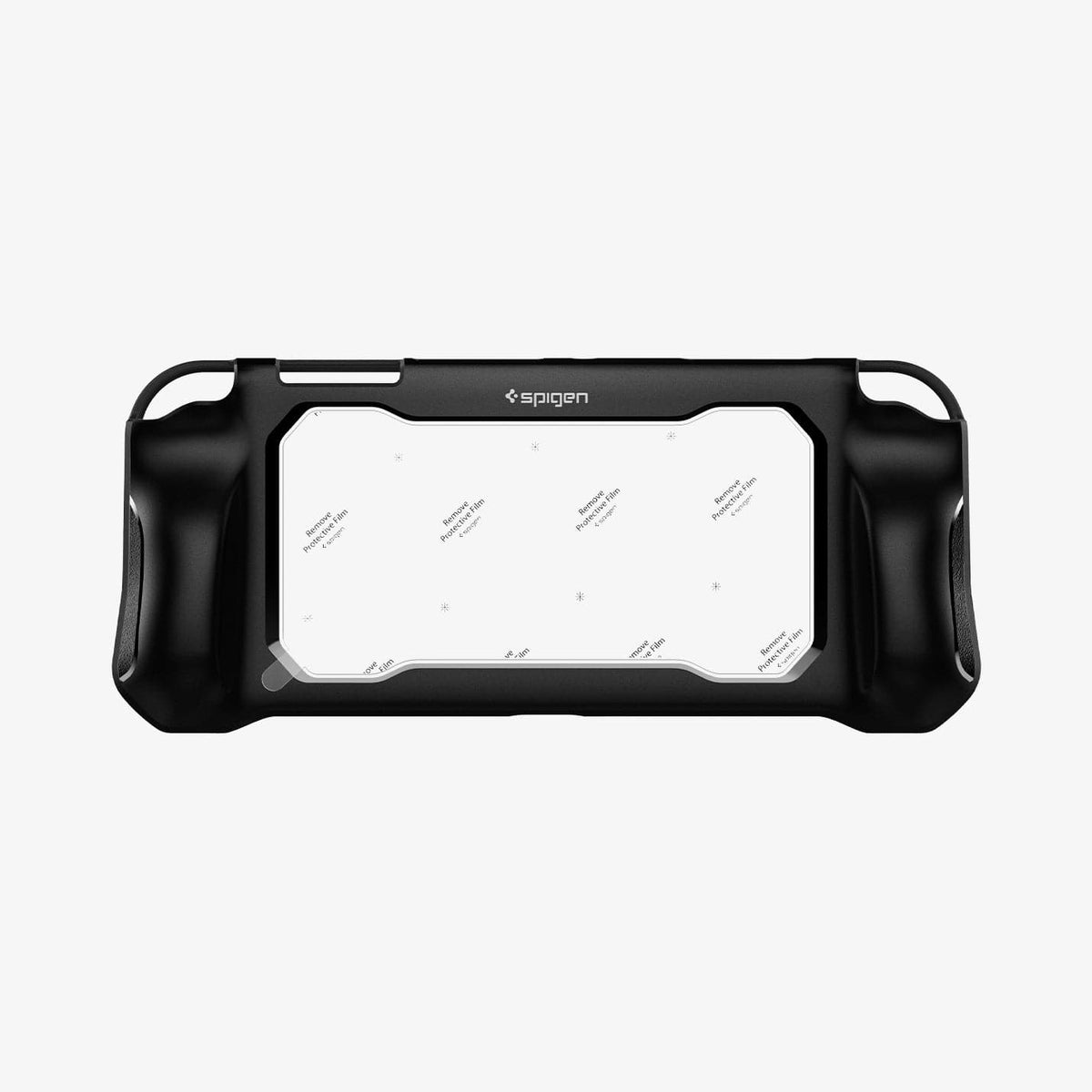 ACS04020 - Nintendo Switch OLED Case Rugged Armor in matte black showing the back with no device inside