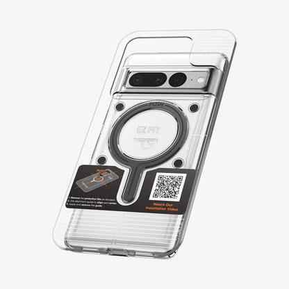 ACP06107 - Magnet Ring Plate (MagFit) in carbon showing the ez fit tray slightly hovering above the device