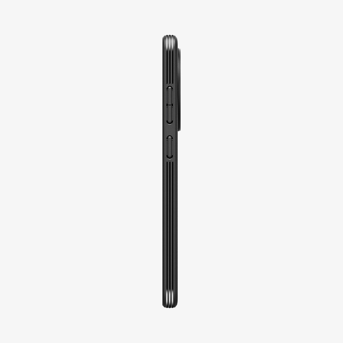 ACS09369 - OnePlus 13R Case Sand Blast in Matte Black showing the side