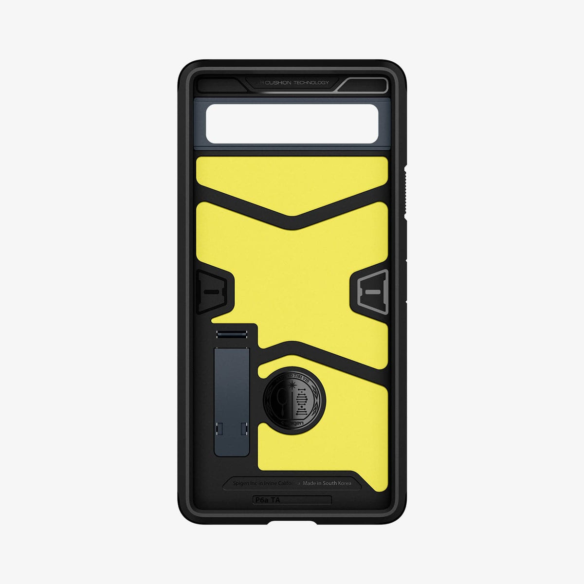 ACS04480 - Pixel 6a Case Tough Armor in metal slate showing the inside of case