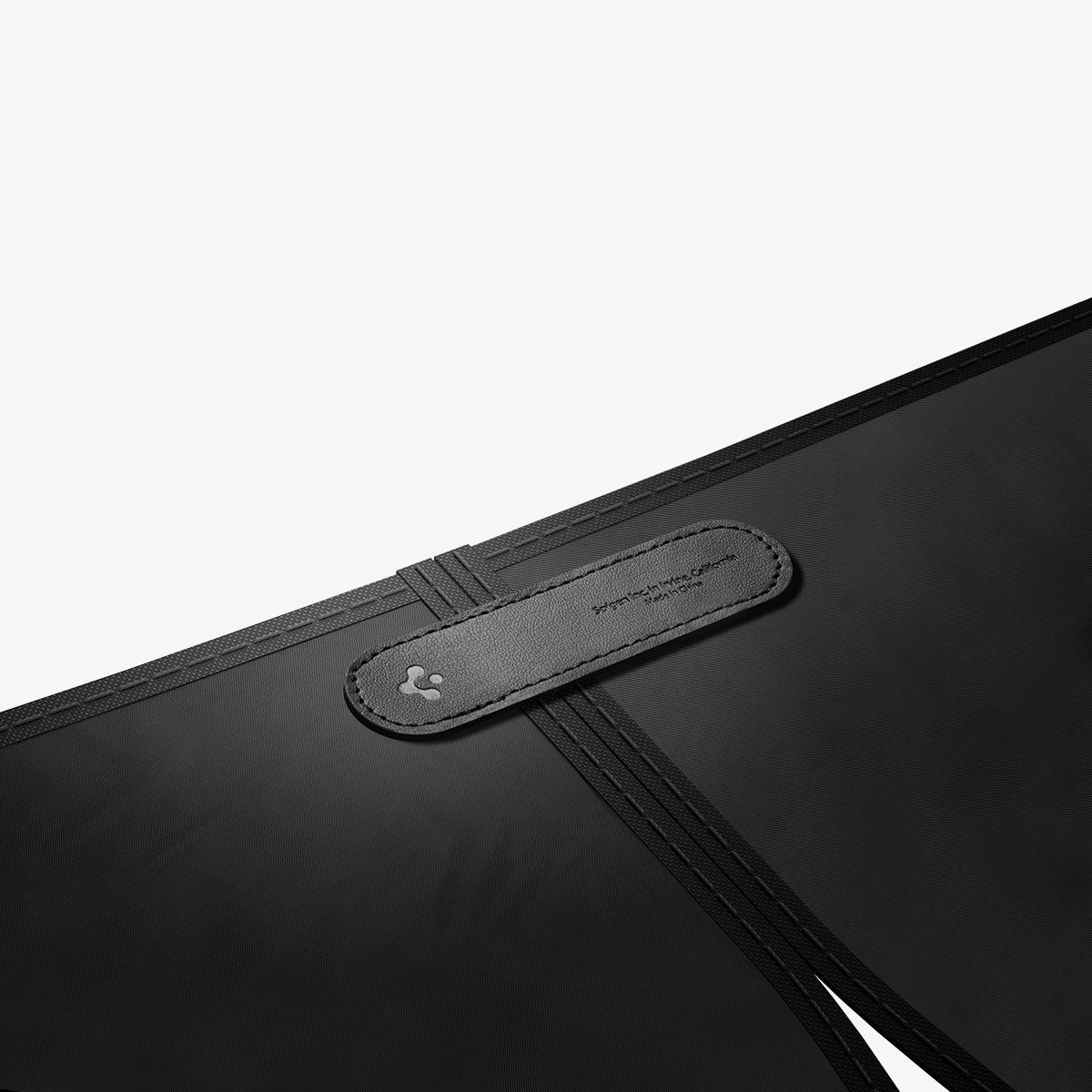 ACP09093 - R1S (2022-2025) Rivian CryoShade RO260 in Black showing the velcro strap installed to secure the shade
