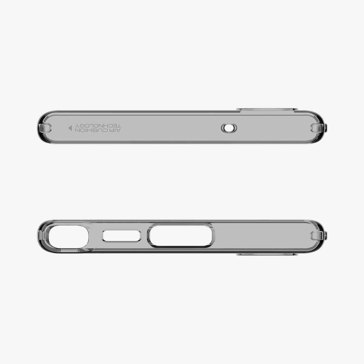 ACS05611 - Galaxy S23 Ultra Case Liquid Crystal in space crystal showing the top and bottom with precise cutouts